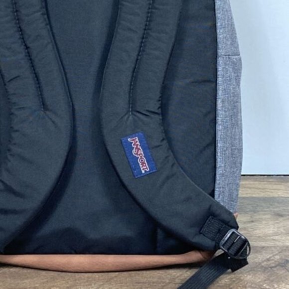 JanSport Cool Student Grey Letterman Poly One Size Backpack - Picture 5 of 12